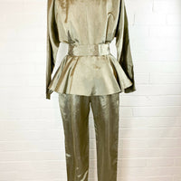 Size 10-12 Olive Peplum Jumpsuit