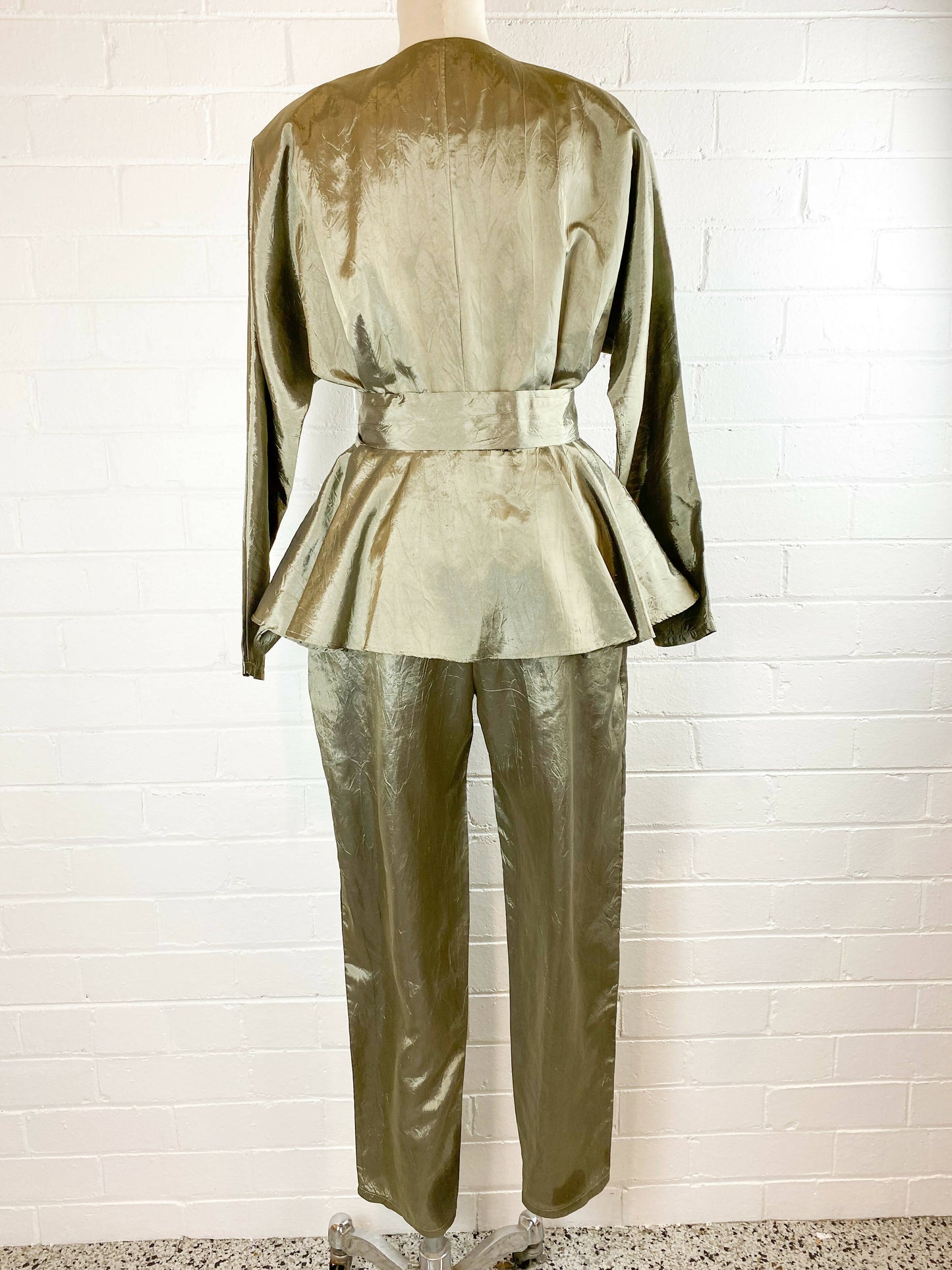 Size 10-12 Olive Peplum Jumpsuit