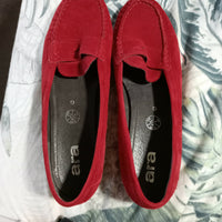 Red Suede Loafers