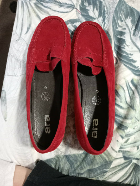 Red Suede Loafers