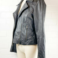 Jeanswest Size 10 Leather Biker Jacket