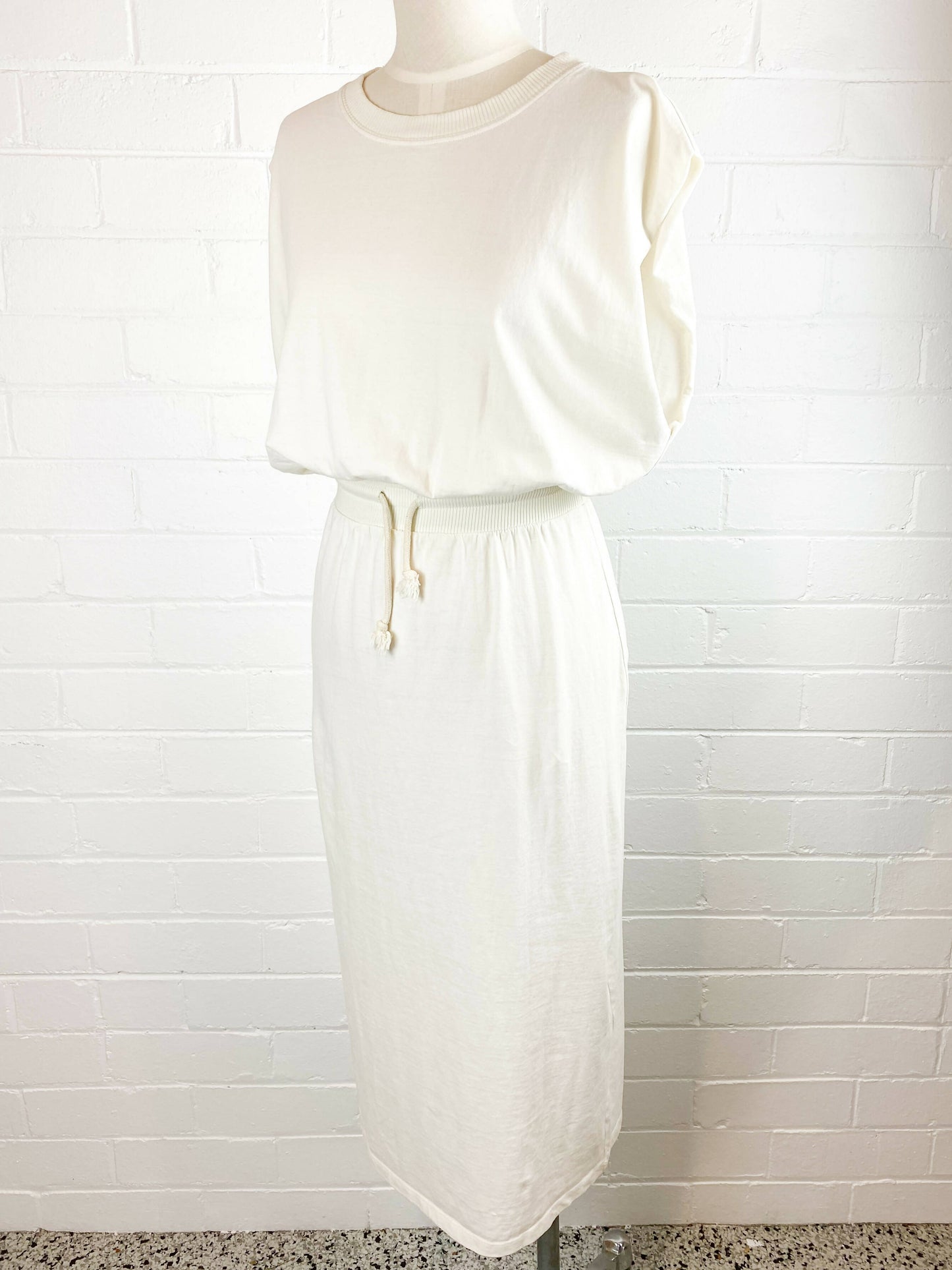 Zara Size M Cream Jersey Dress