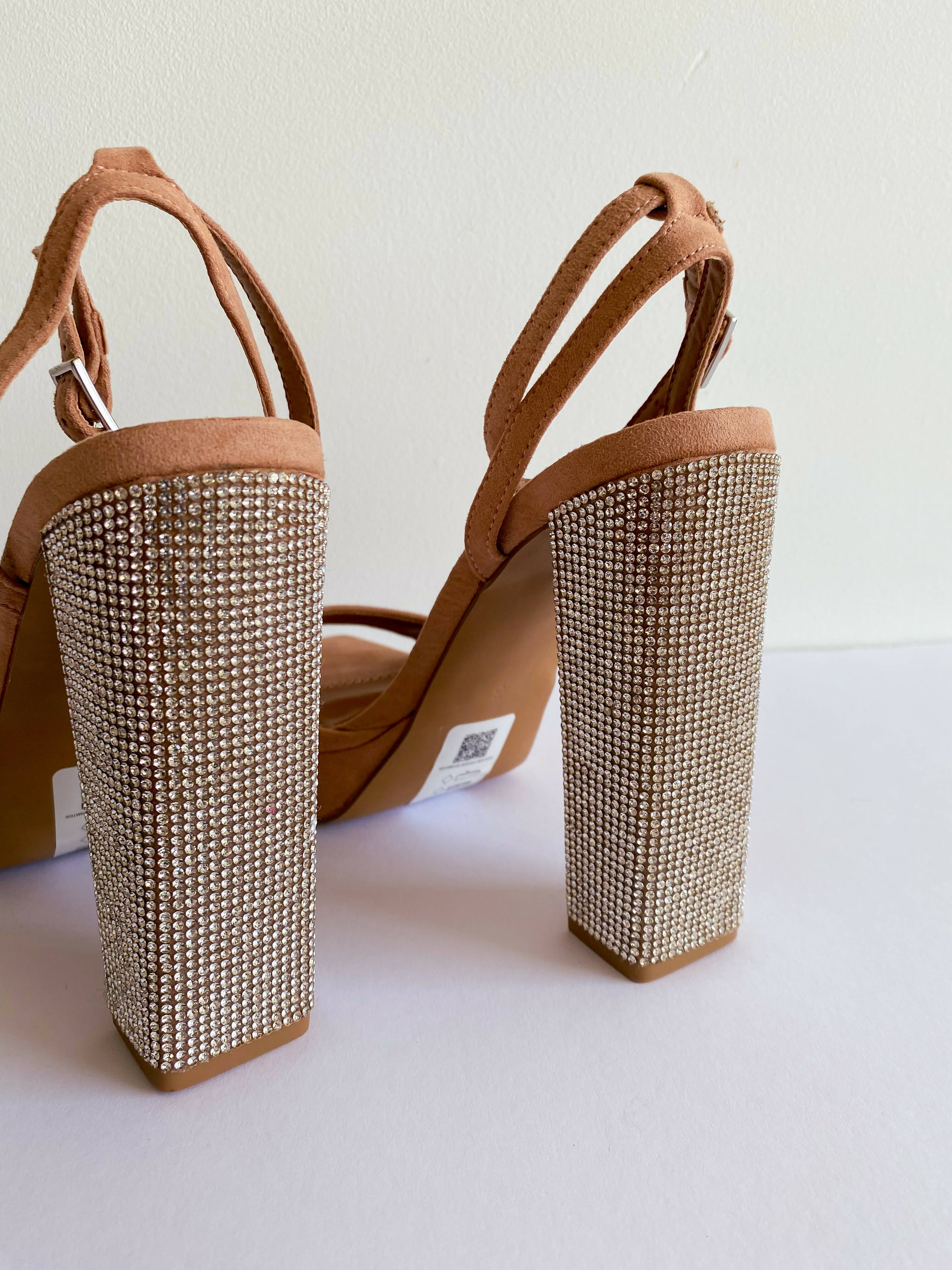 Nude block outlet heels size 5