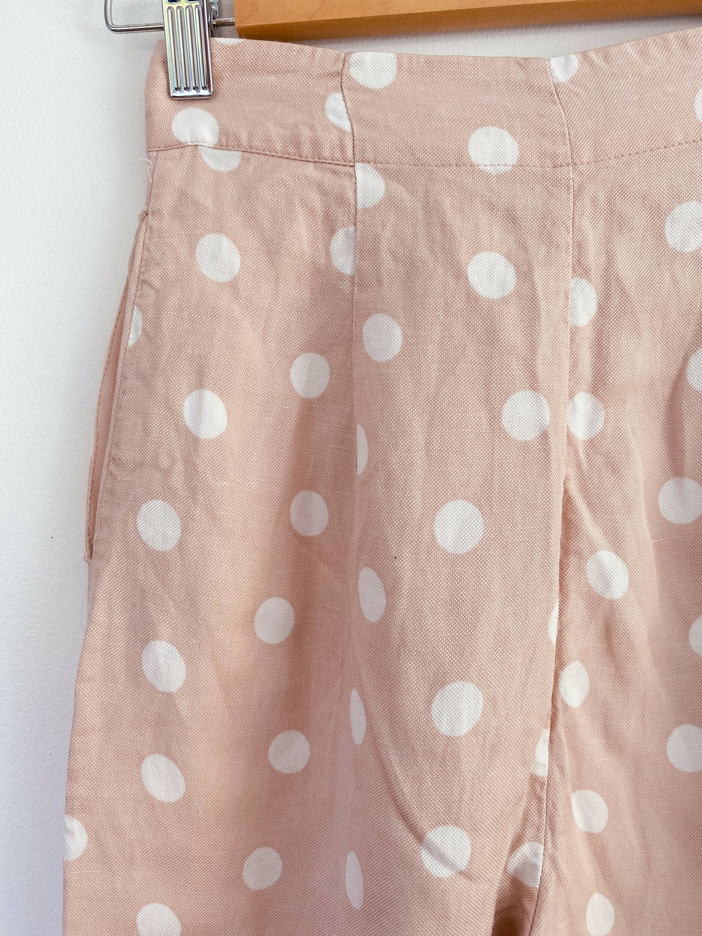 Bardot Size 8 Polka-Dot Wide-Leg Pants