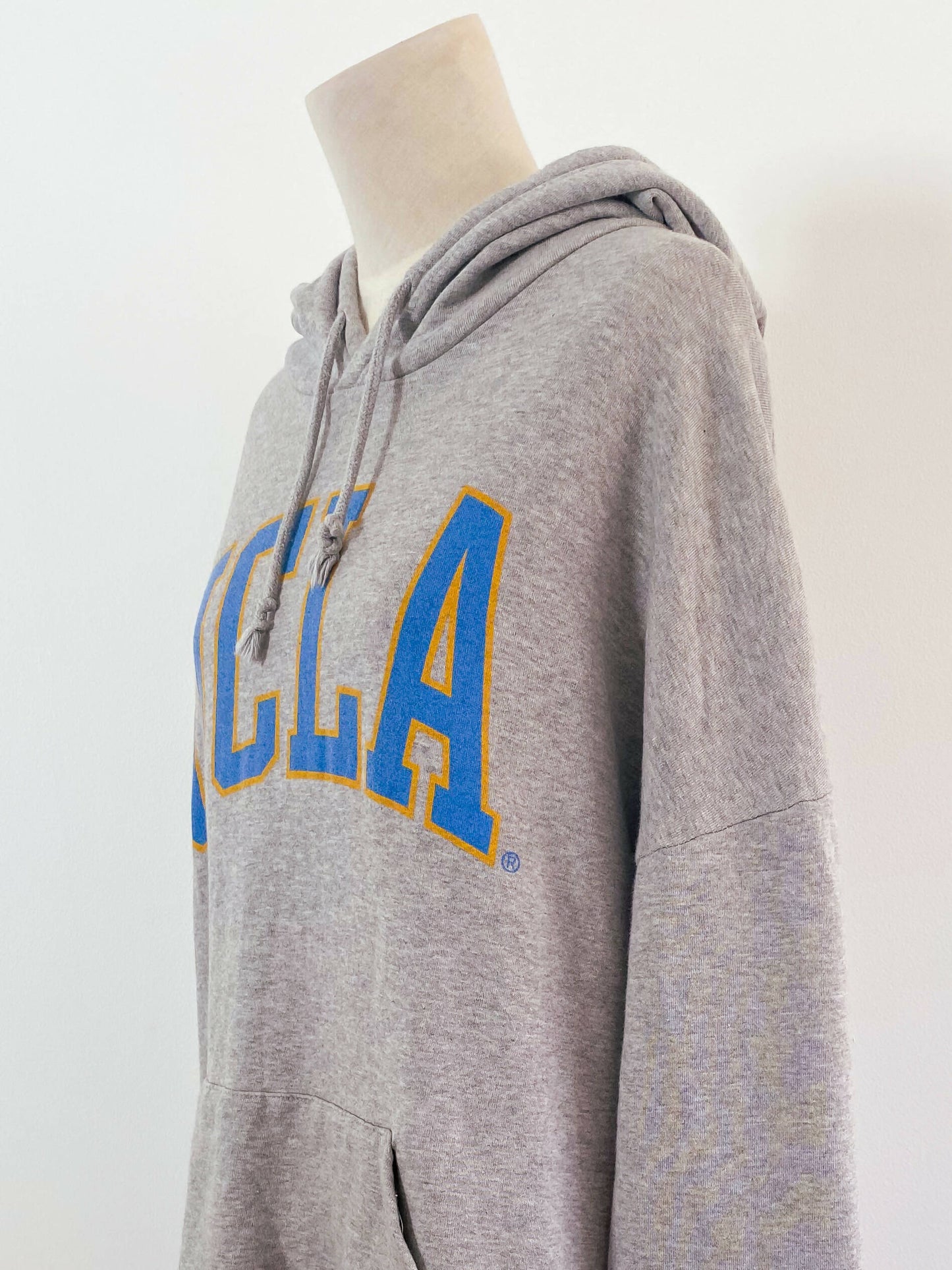 UCLA Size L Grey Marle Cotton Hoodie