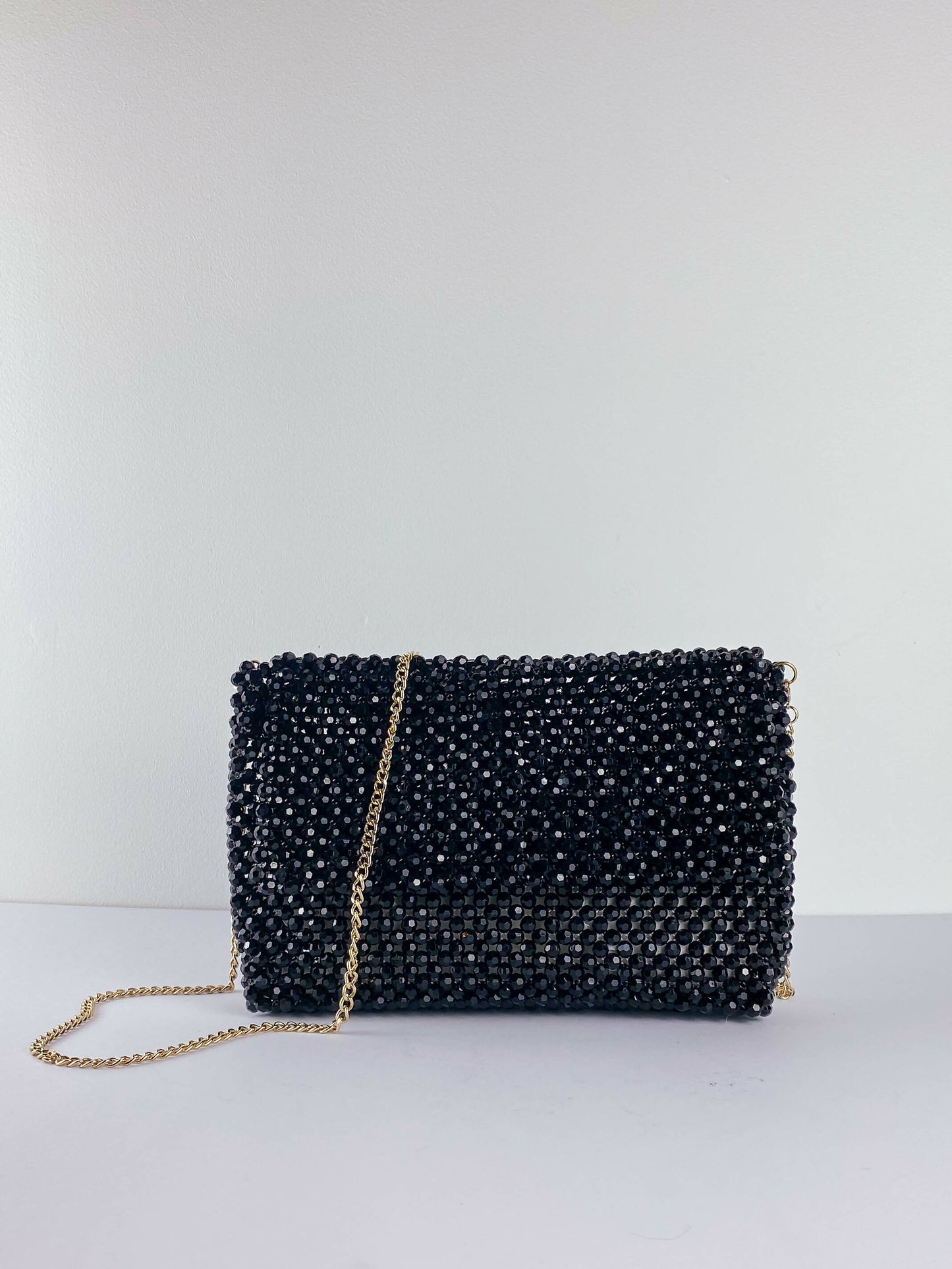 Black Beaded Bag