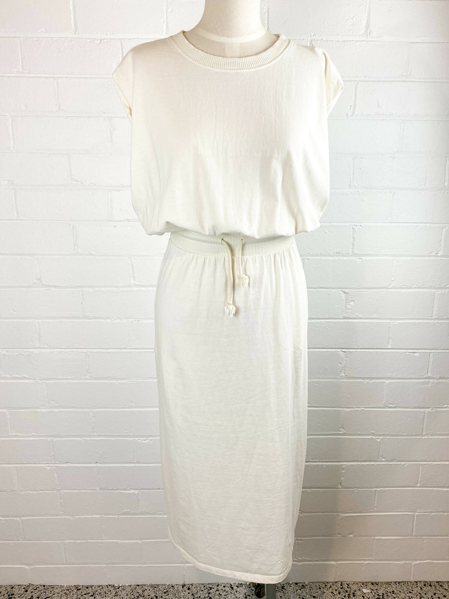 Zara Size M Cream Jersey Dress