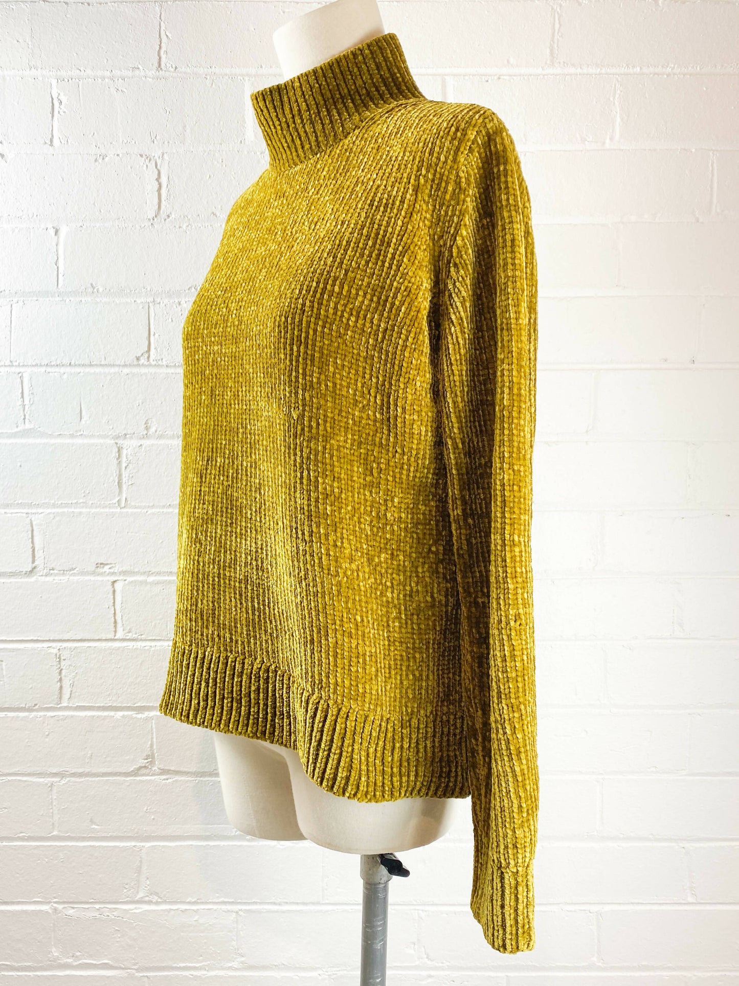 COS Size S Olive Chenille Sweater