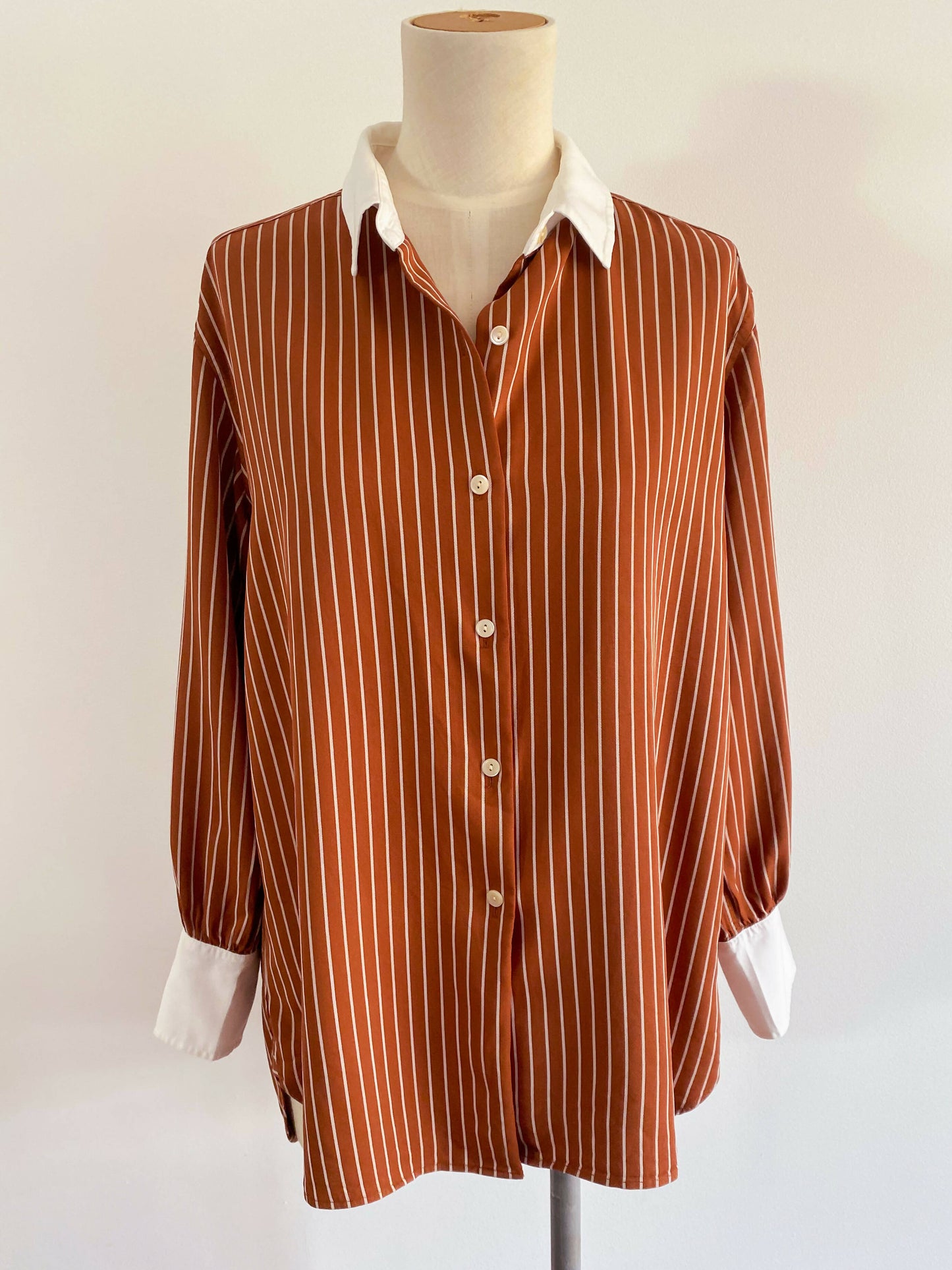 JW Anderson for Uniqlo Small Striped Brown Shirt