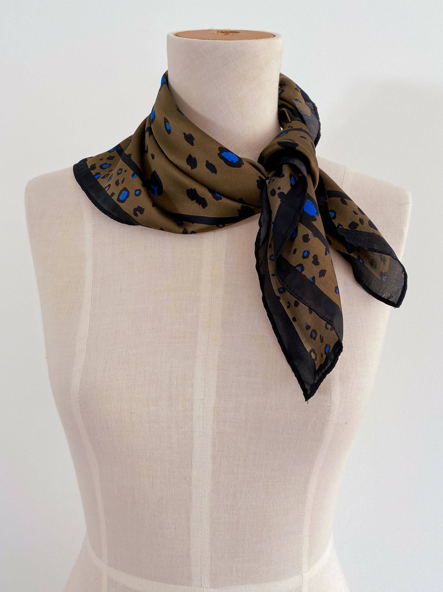 Olive Animal-Print Scarf