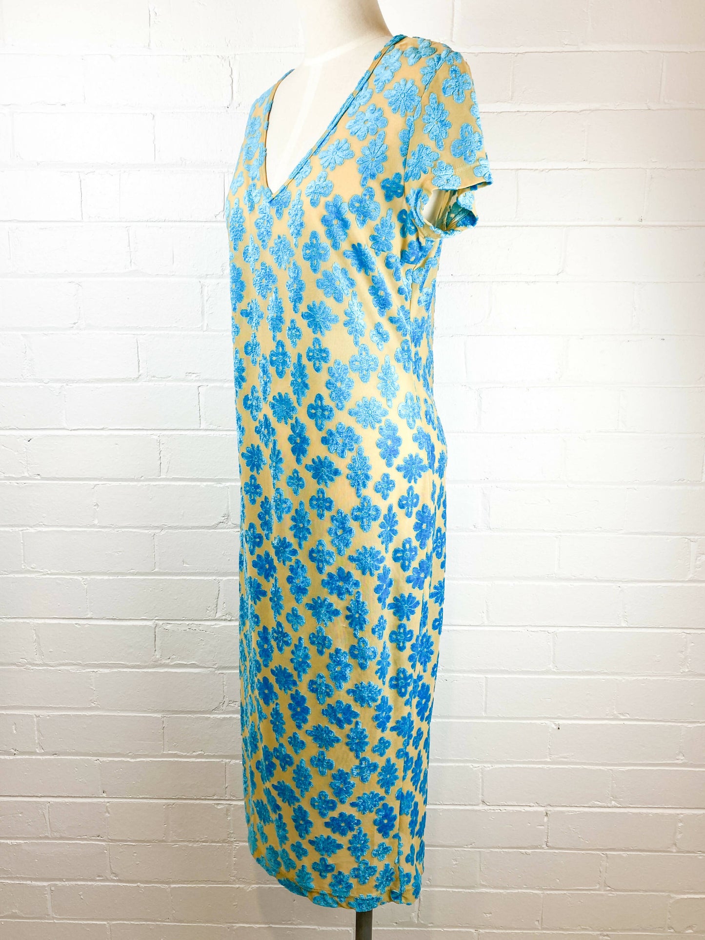 Charlie Brown Size 10 Devoré Multicolour Maxi Dress