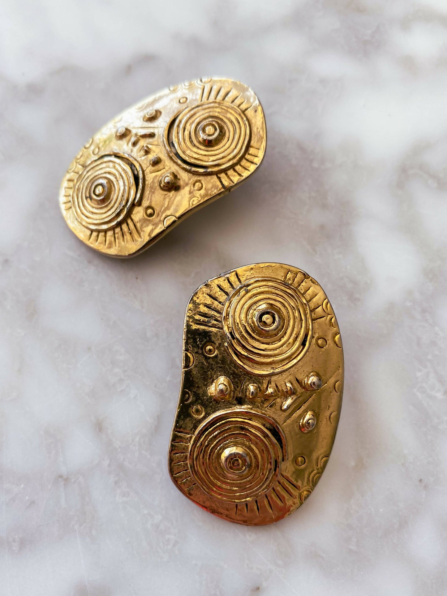 Gold-Tone Embellished Clip-On Earrings