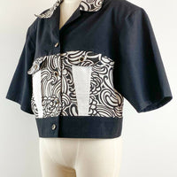 Size 10 Cropped Printed Shirt