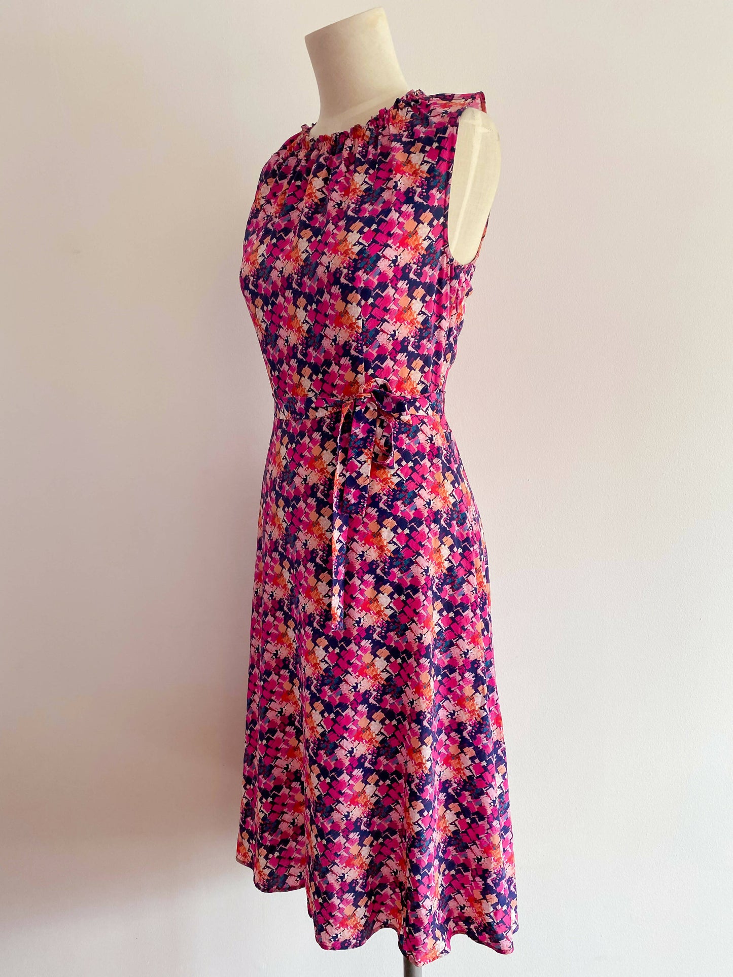 Marcs Size 6 Silk Print Midi Dress