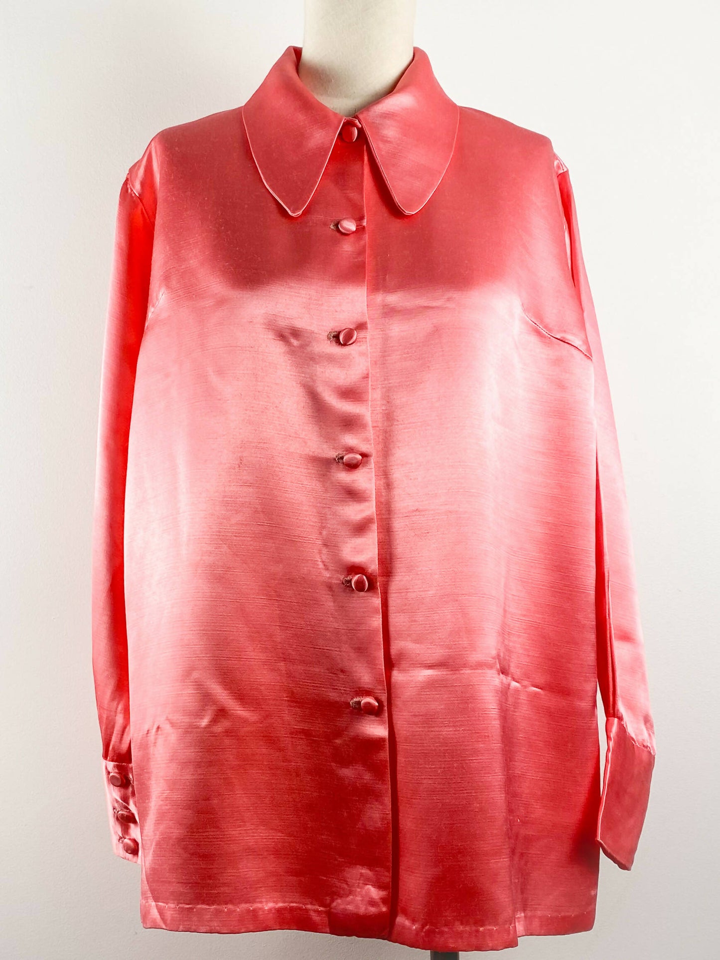 Size 12-14 Pink Sateen Shirt