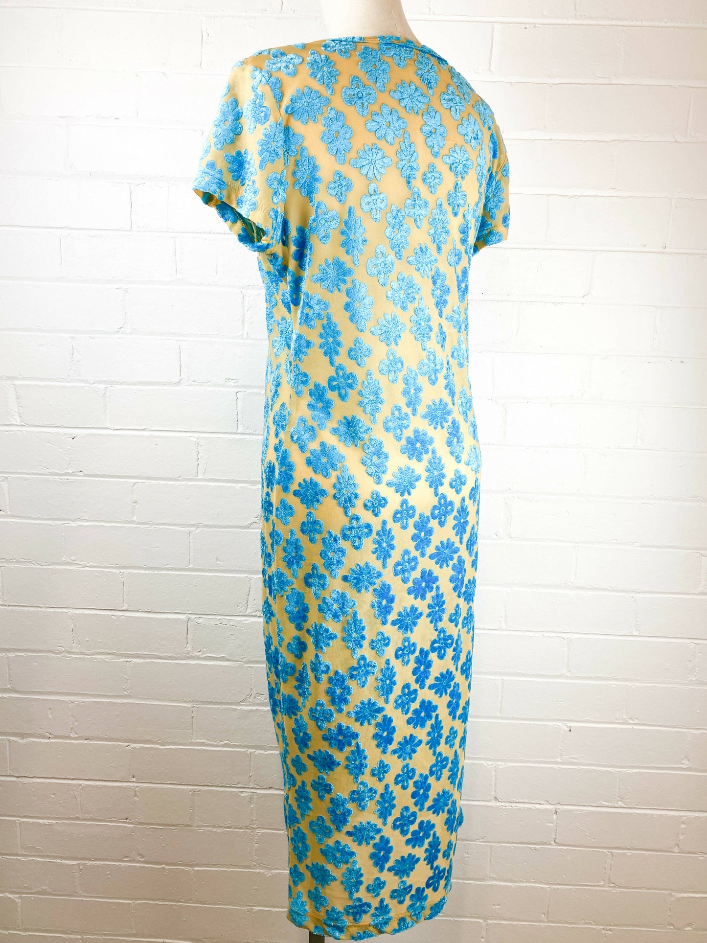 Charlie Brown Size 10 Devoré Multicolour Maxi Dress