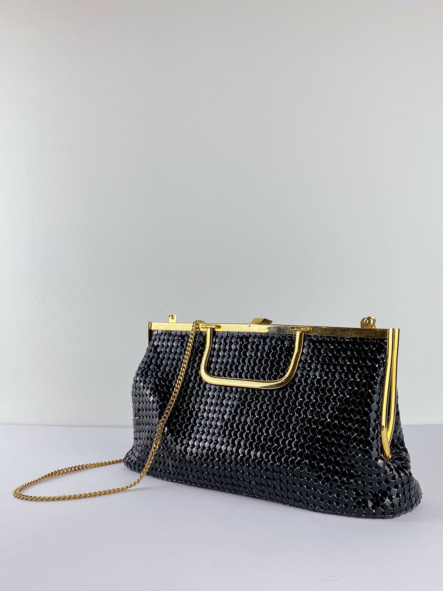 Black Chainmail Clutch Bag