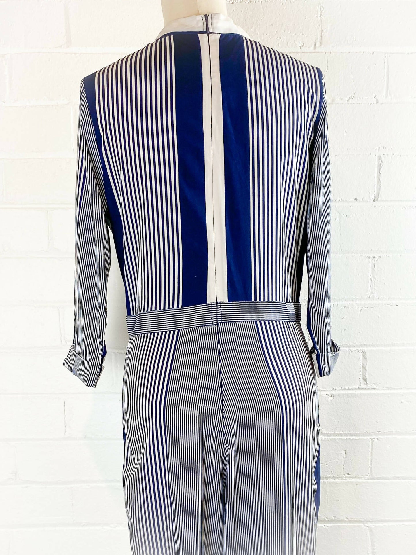 Striped Two-Tone Jumpsuit