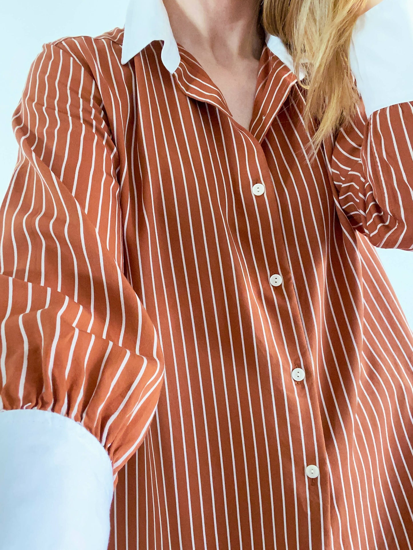 JW Anderson for Uniqlo Small Striped Brown Shirt