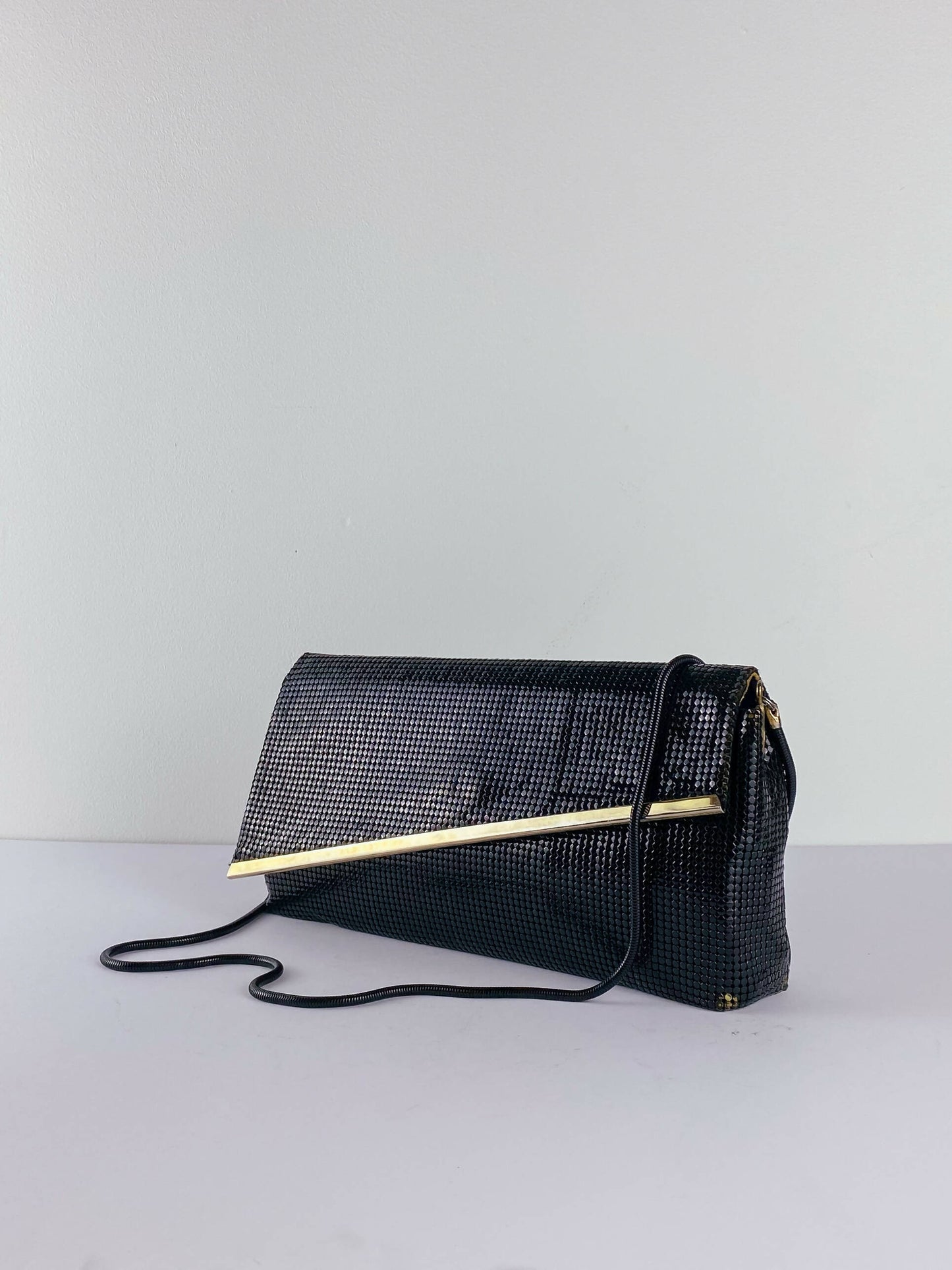 Glomesh Black Chainmail Clutch Bag