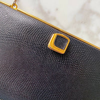 Shilton Black Faux Leather Clutch
