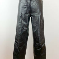 Size 8 Black Slim-leg Leather Pants
