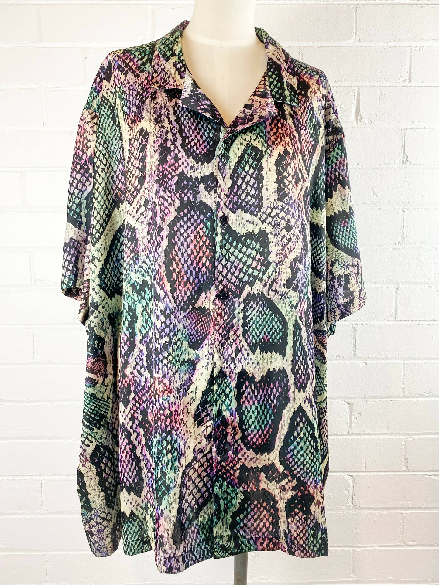 Asos 4XL Snake-Print Shirt