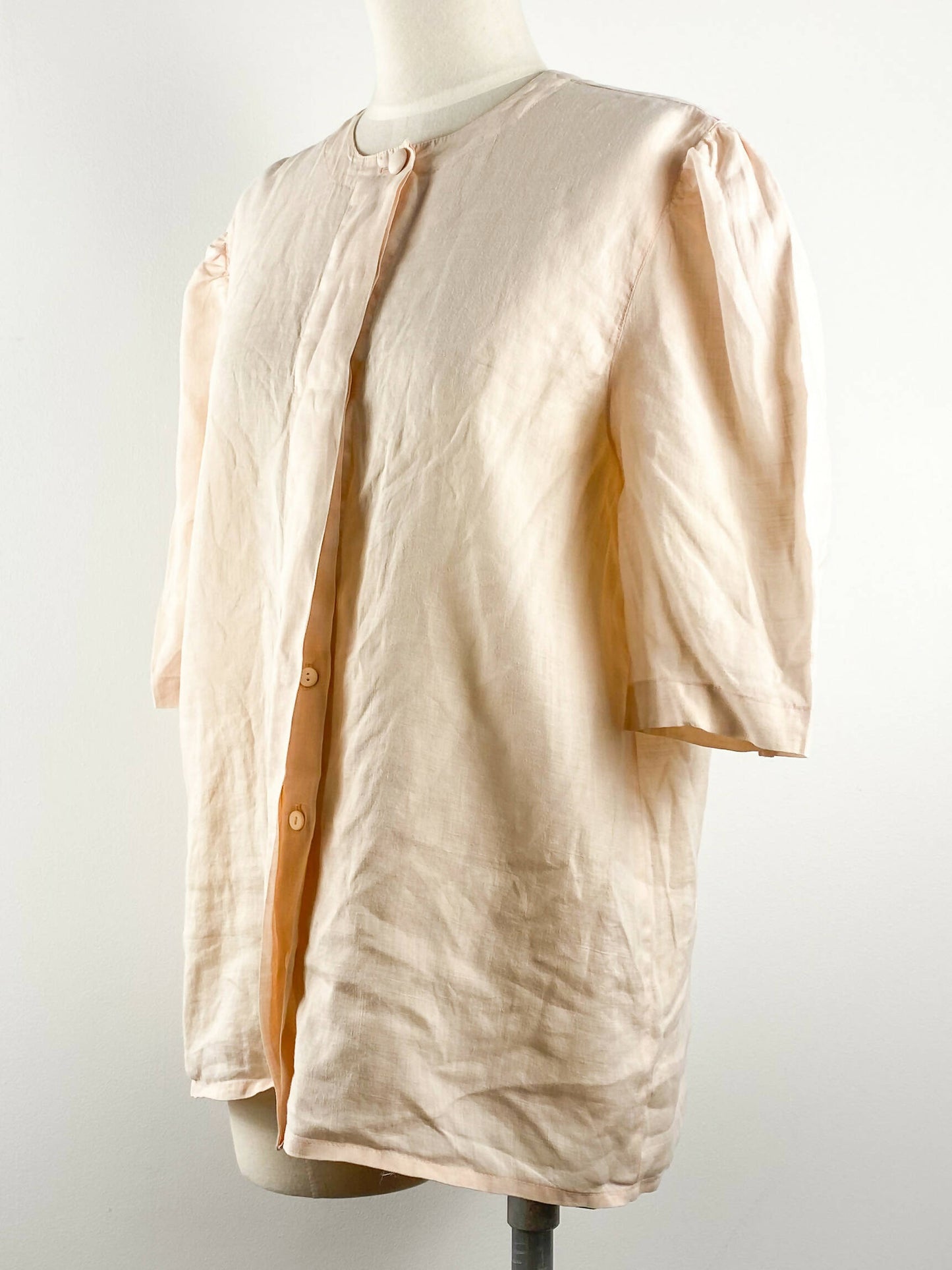 Country Road Light-Pink Linen Top