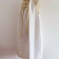 Rope-Embellished Off-White Dress