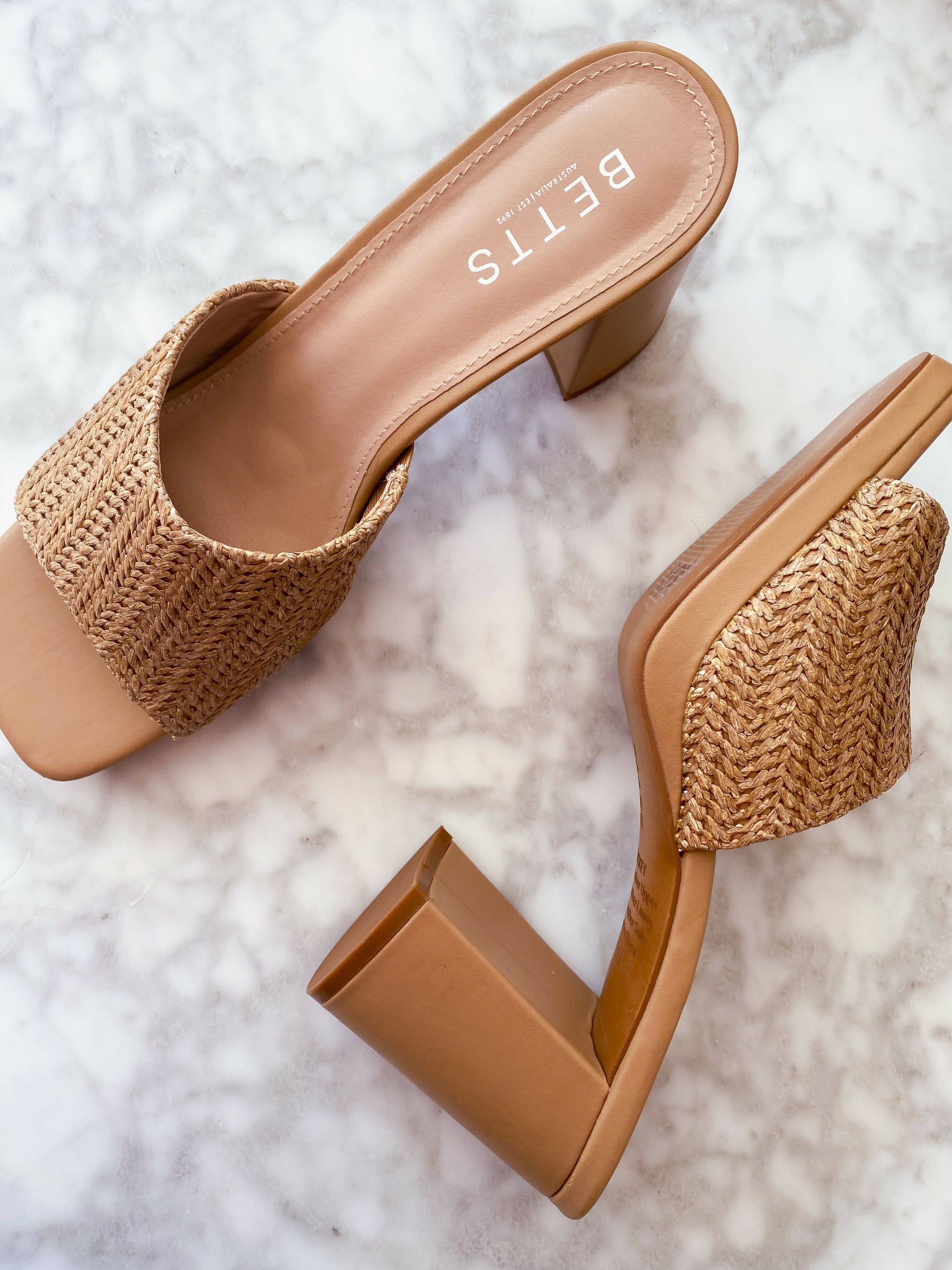 Betts Size 40 Woven Block-Heel Sandals – oppspot