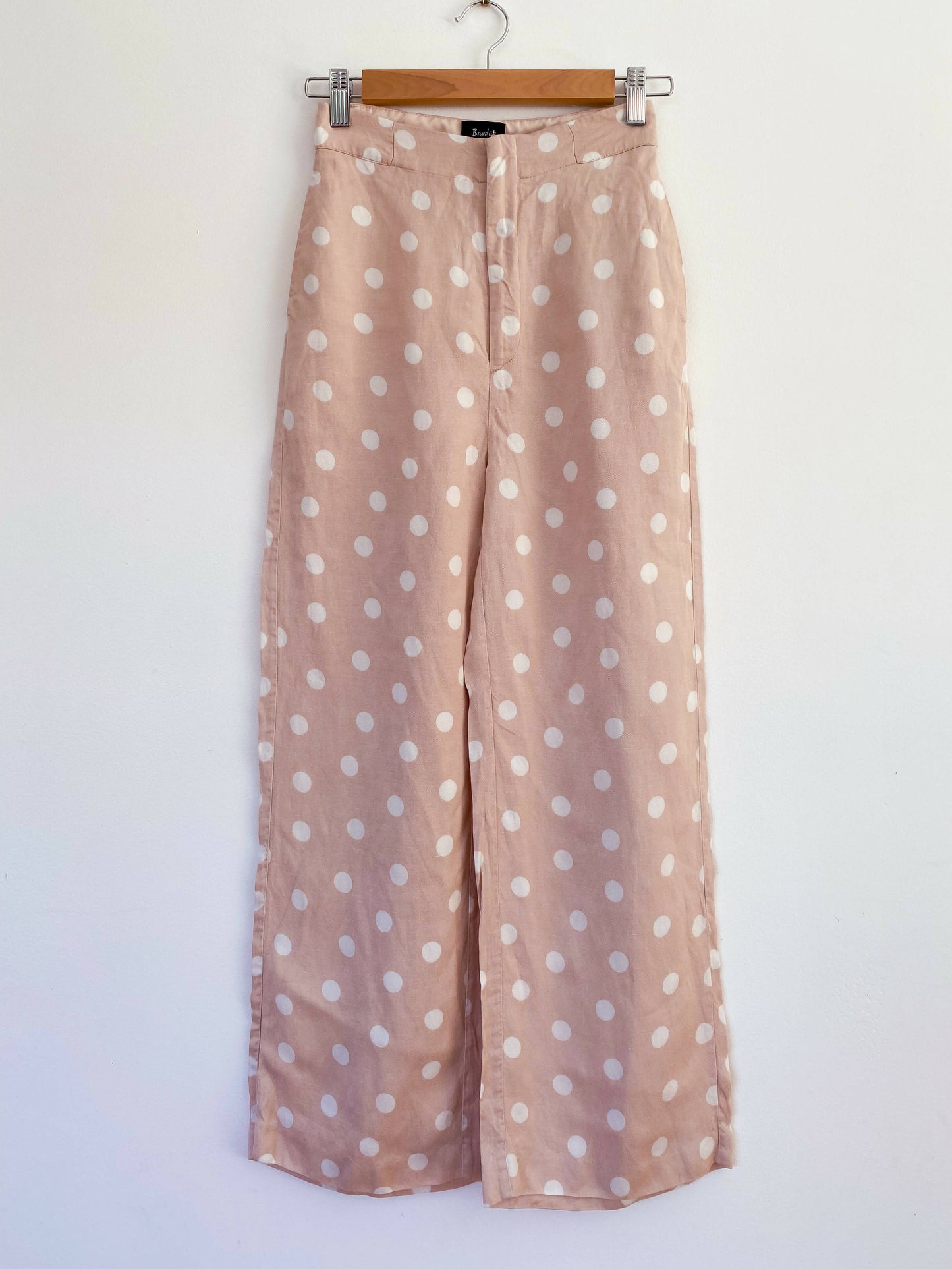 Bardot Size 8 Polka-Dot Wide-Leg Pants