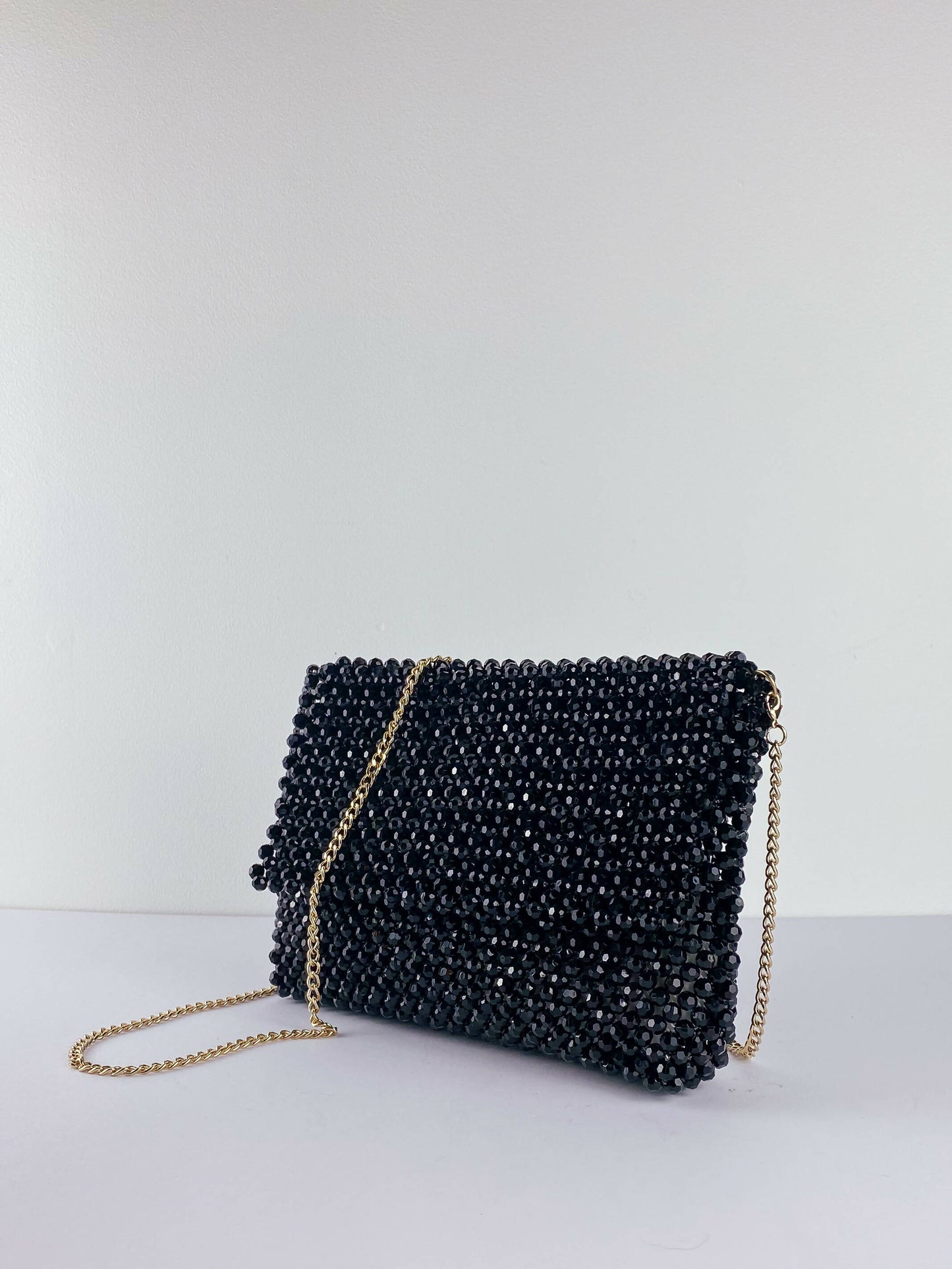 Black Beaded Bag