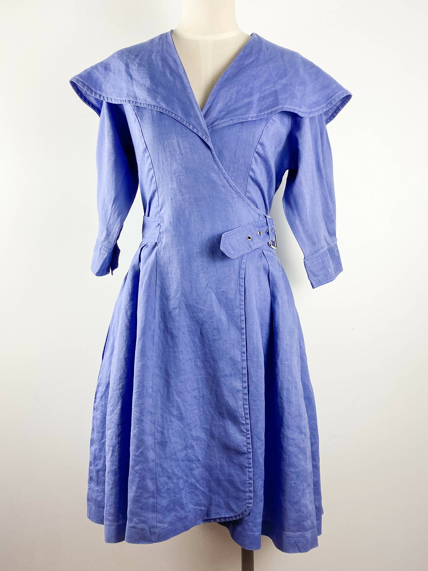 La de Da Purple Linen Dress