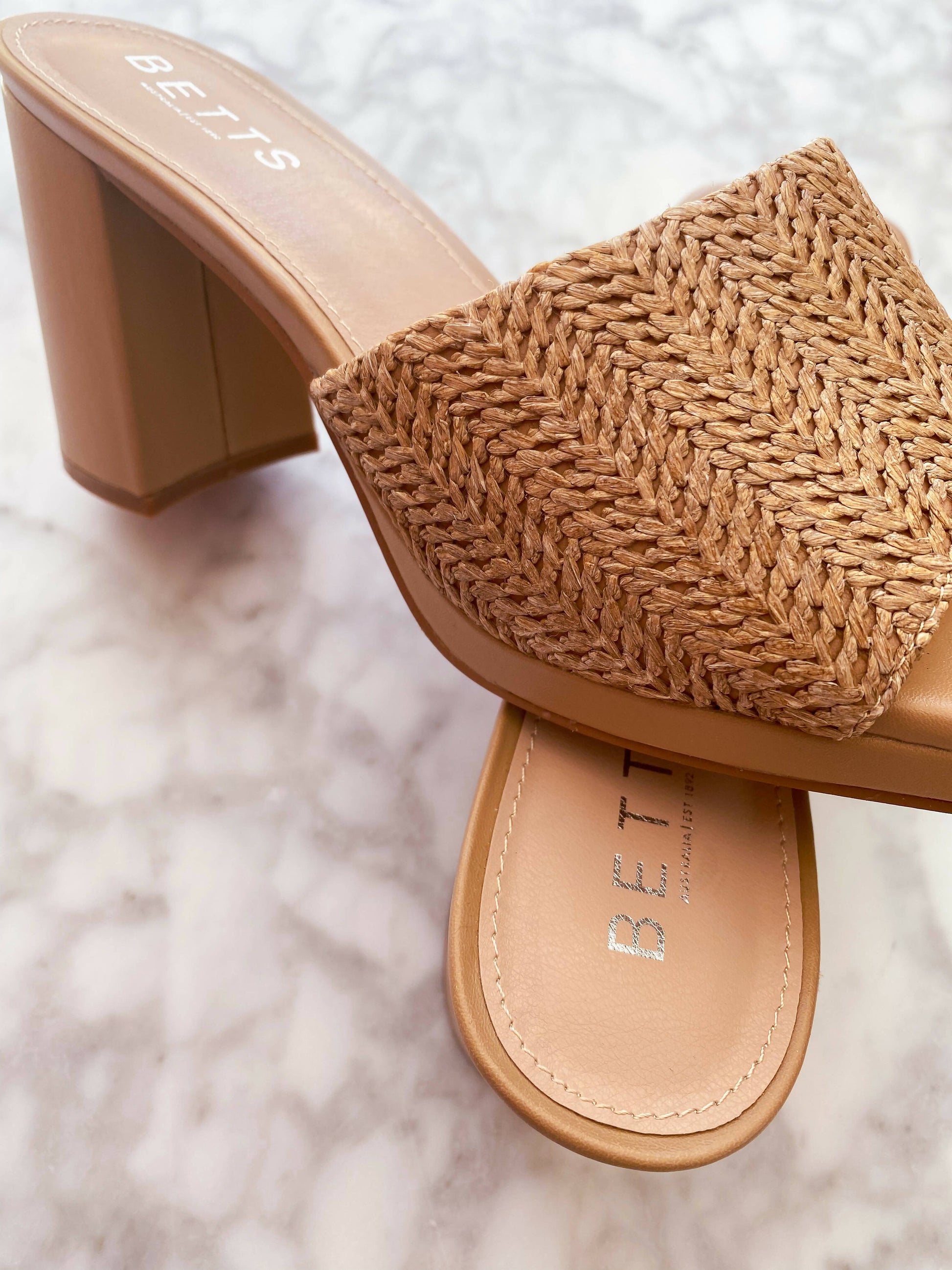 Betts Size 40 Woven Block-Heel Sandals – oppspot