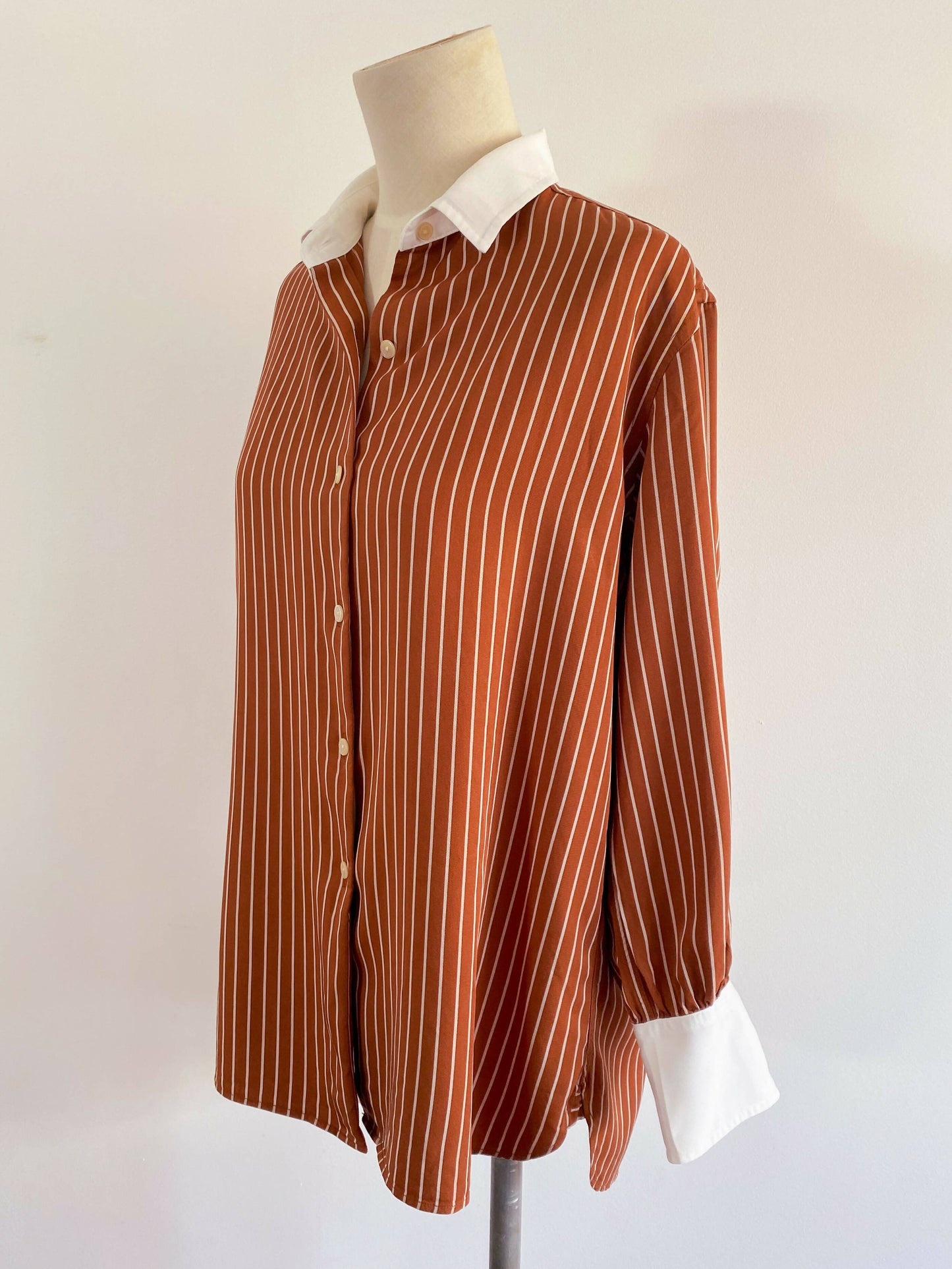 JW Anderson for Uniqlo Small Striped Brown Shirt