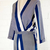 Striped Two-Tone Jumpsuit