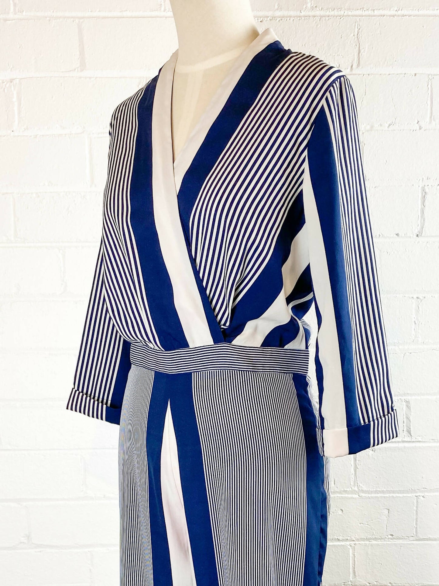 Striped Two-Tone Jumpsuit