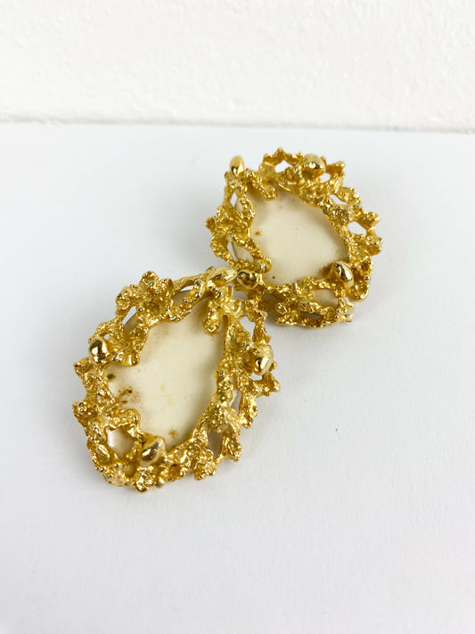 Napier Pat Pend Gold-Tone Clip-On Earrings