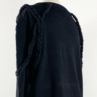 Seed Size M Plaited Black Knit