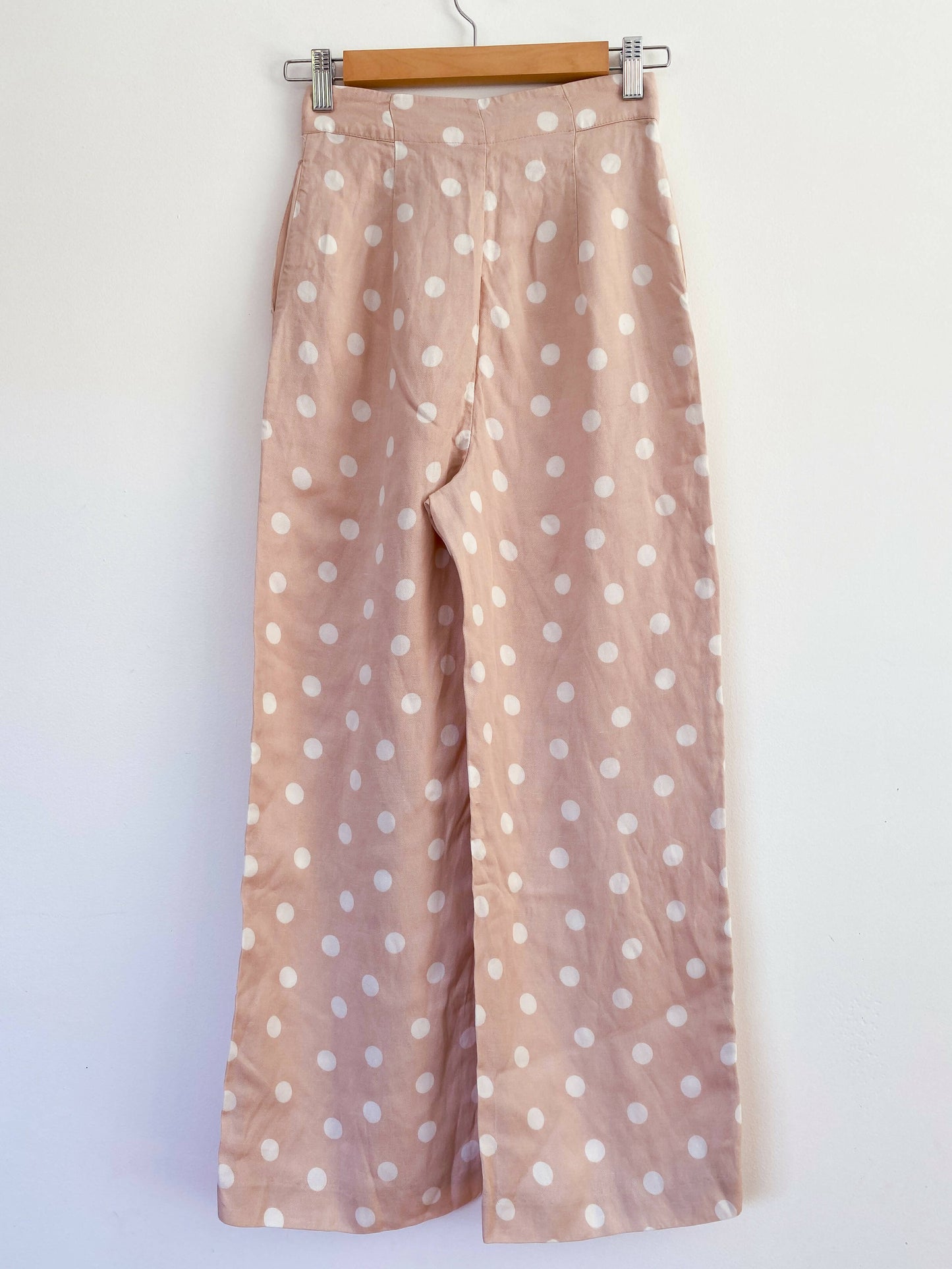 Bardot Size 8 Polka-Dot Wide-Leg Pants