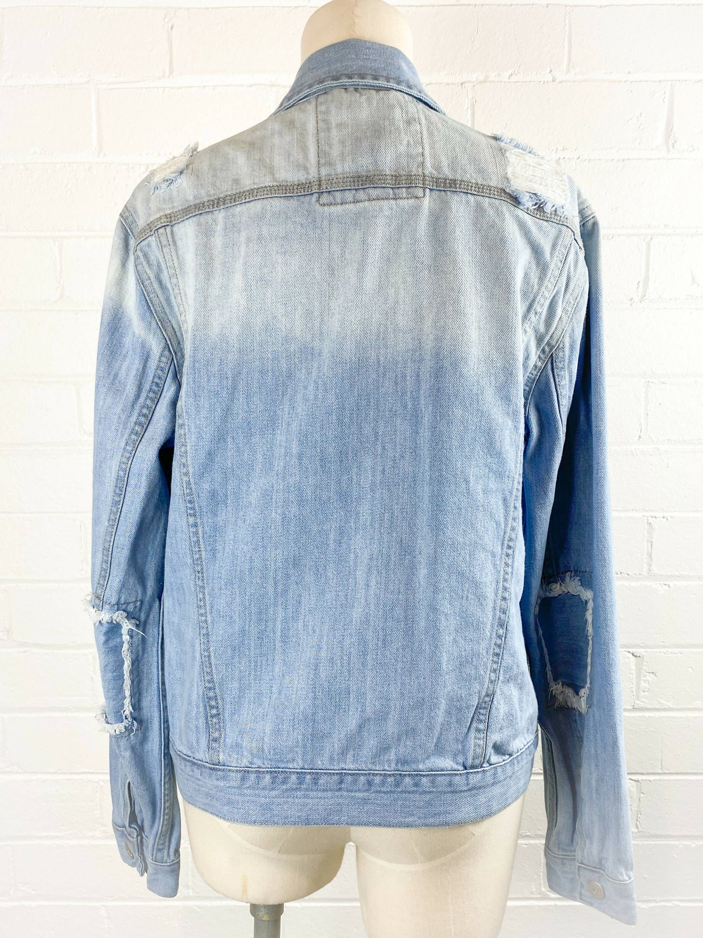 Calvin Klein Jeans Size S Distressed Denim Jacket