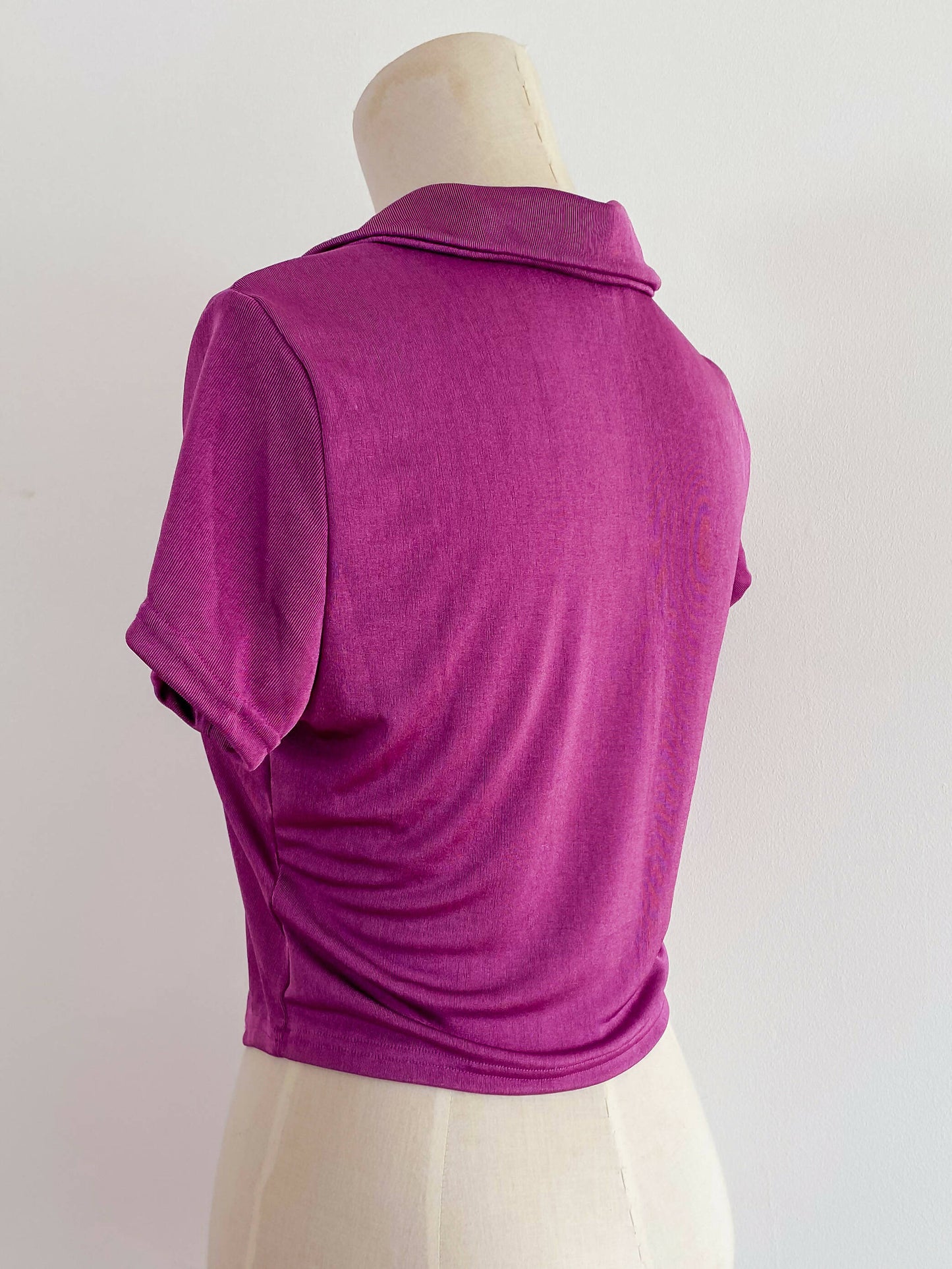 Beginning Boutique Large Cropped Purple Top