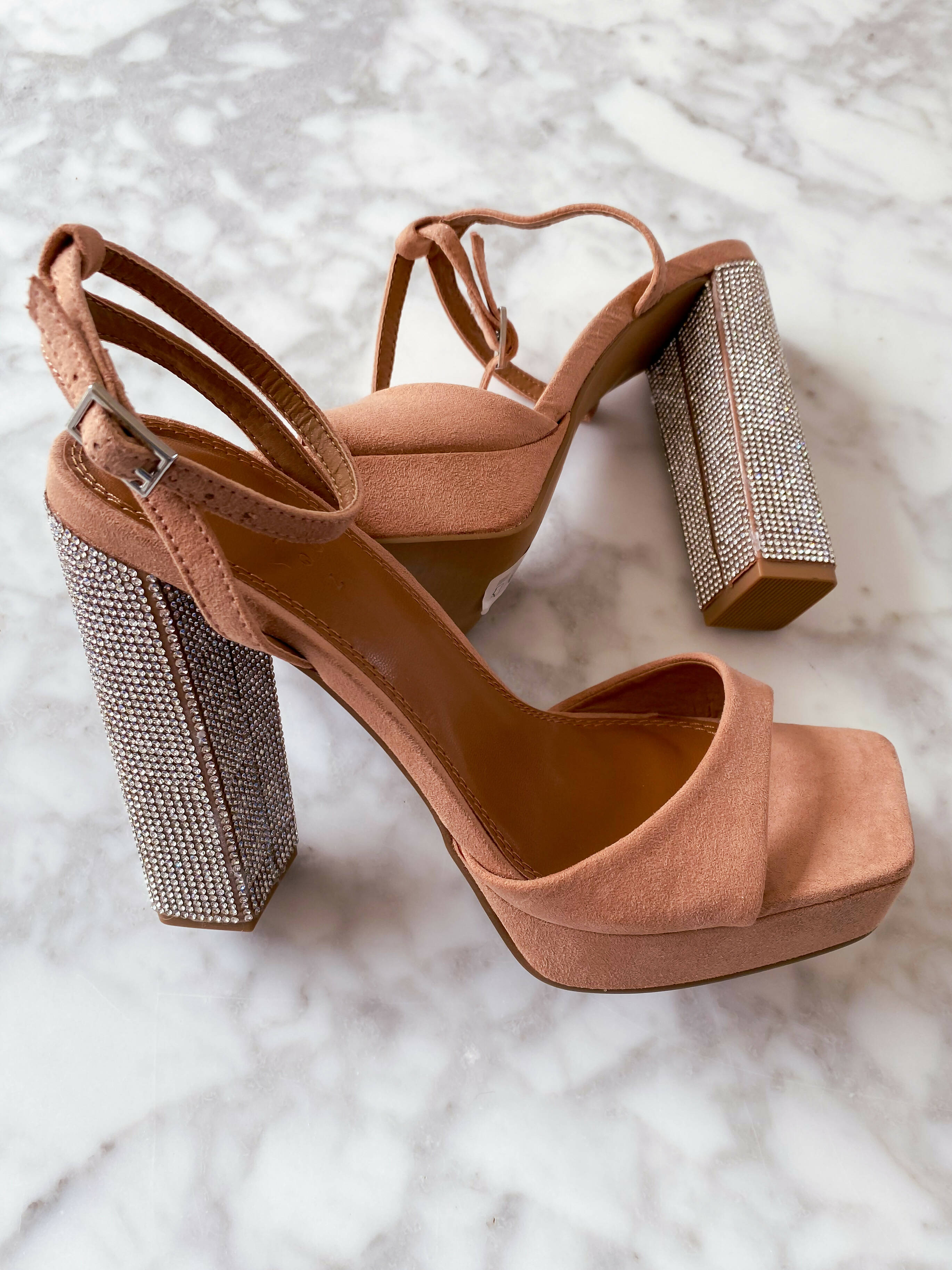 ASOS DESIGN Poppy embellished slingback high heeled shoes in lime | ASOS