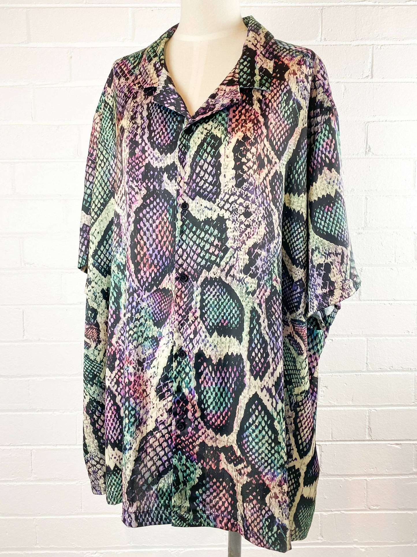 Asos 4XL Snake-Print Shirt