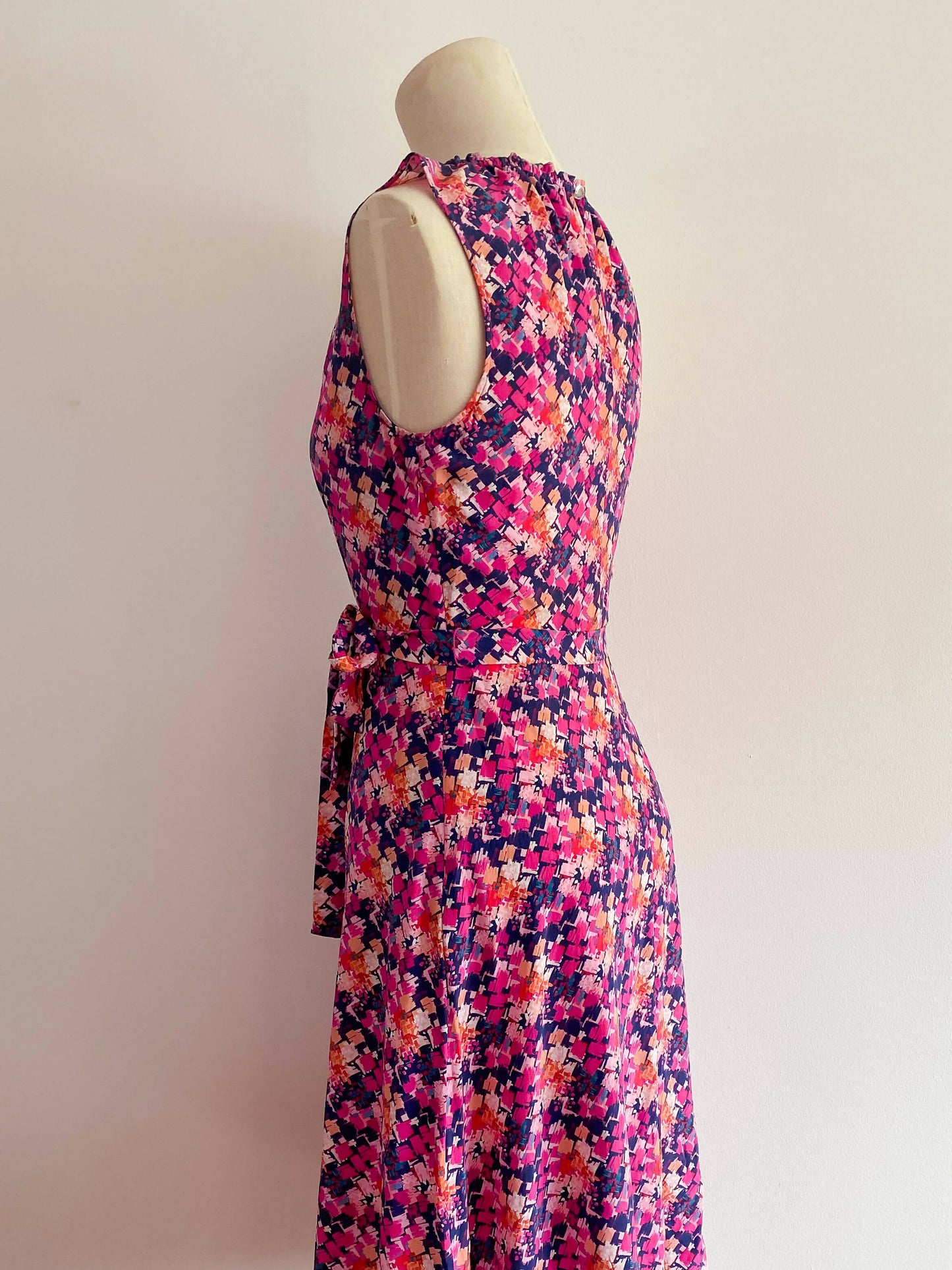 Marcs Size 6 Silk Print Midi Dress