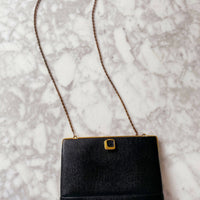 Shilton Black Faux Leather Clutch