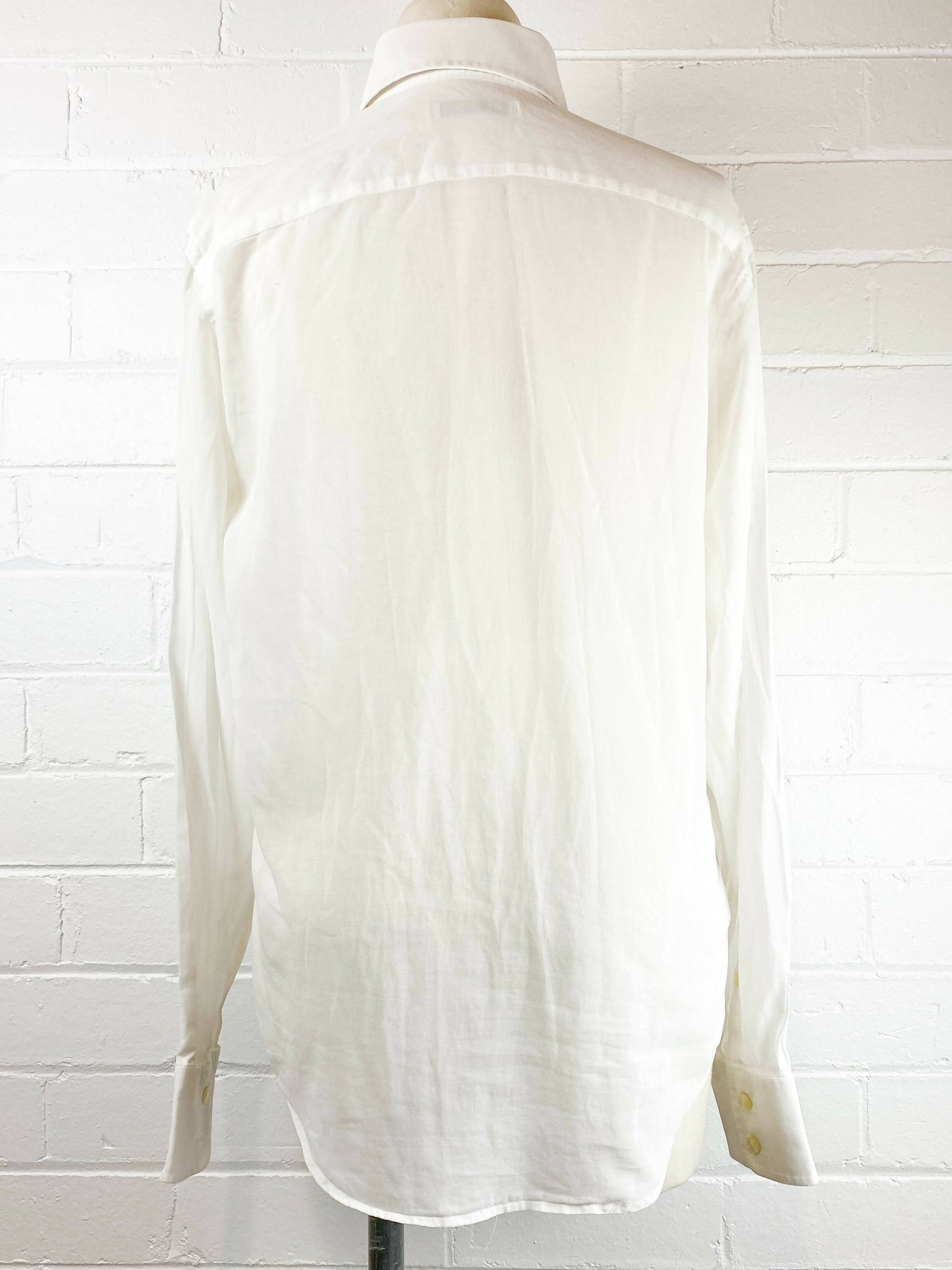 Dolce & Gabbana Size 8 Semi-Sheer White Shirt