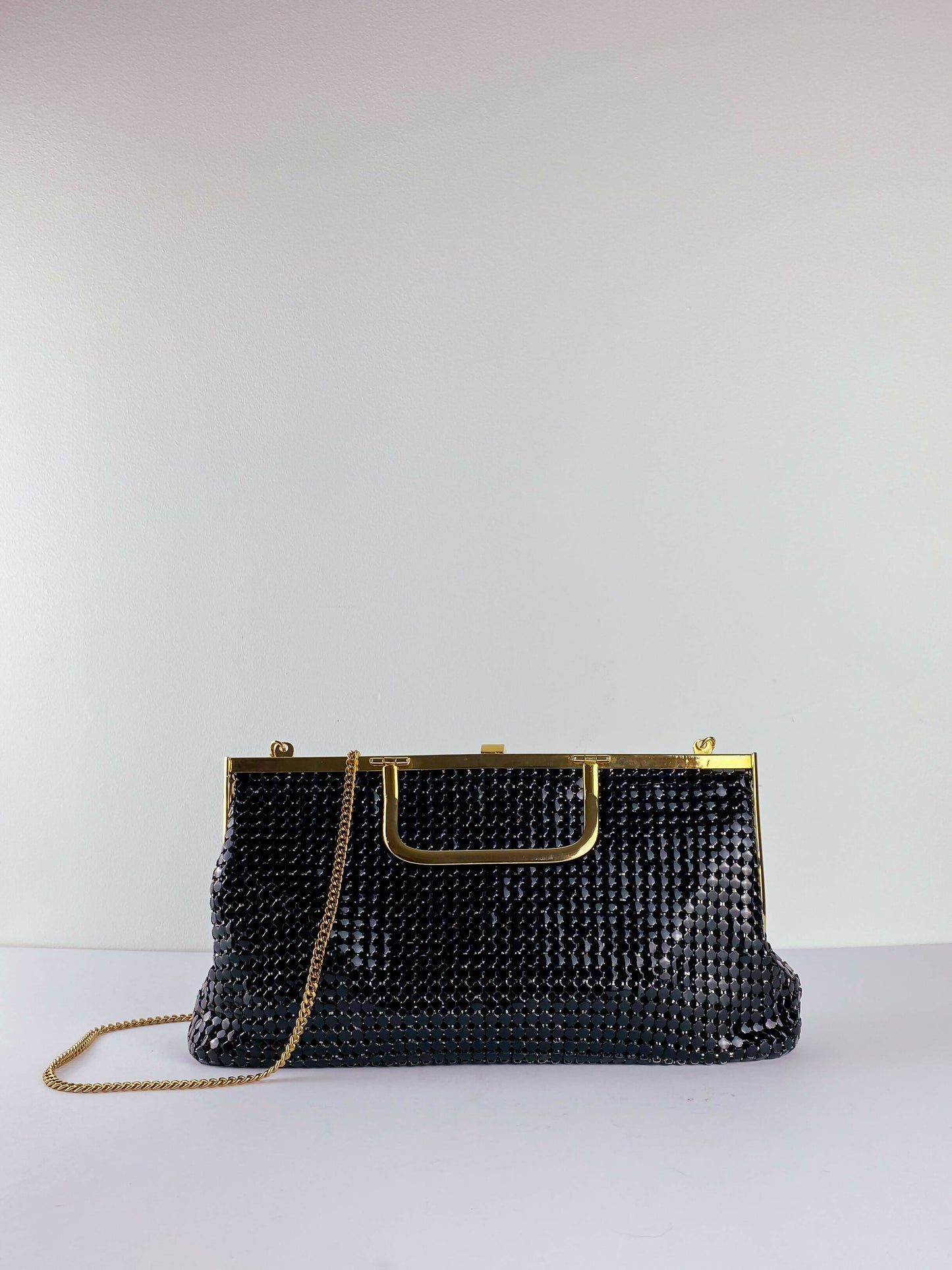 Black Chainmail Clutch Bag