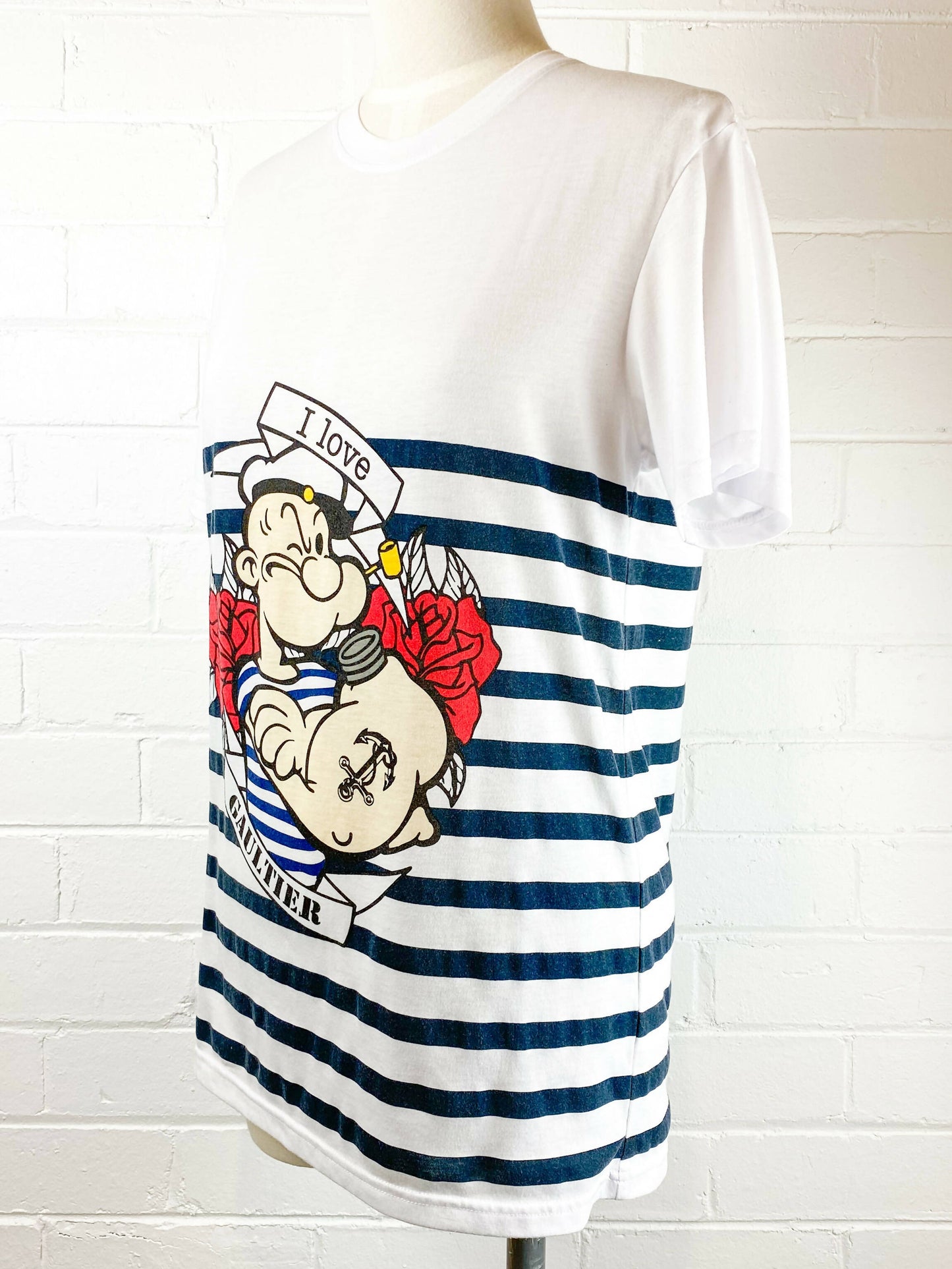 Jean Paul Gaultier Size Small Printed White T-Shirt