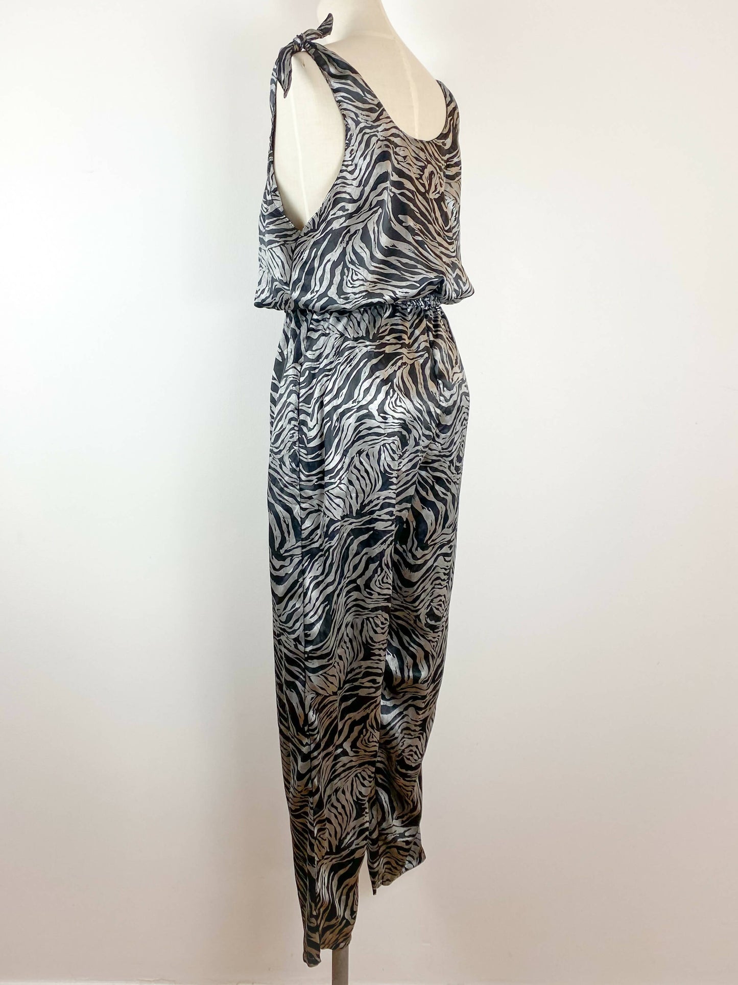 Shivam Metallic Animal-Print Jumpsuit